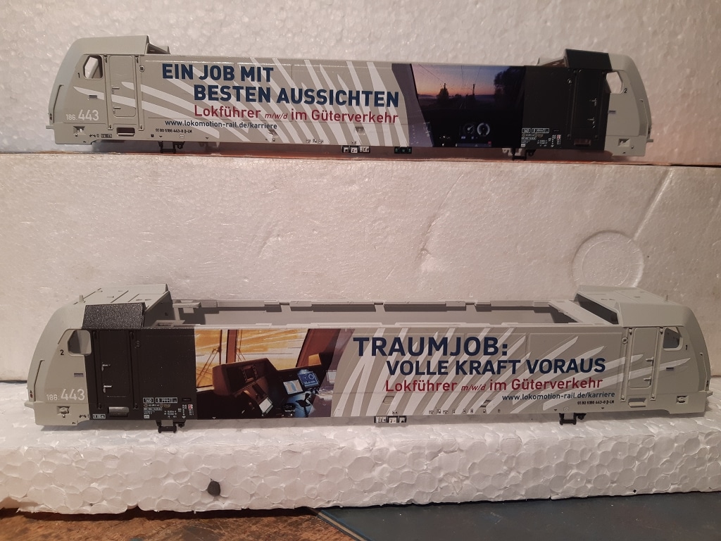 BR 186 443 Lokomotion Traumjob - Ein Job mit besten Aussichten - 2x auf Basis Roco H0