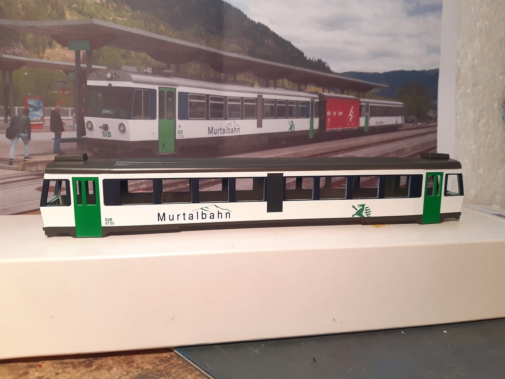 Triebwagen VT35 der StB Murtalbahn in H0e