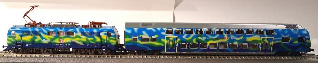 BR 111 074 Hilde mit Dosto Steuerwagen Miete mich in Spur TT