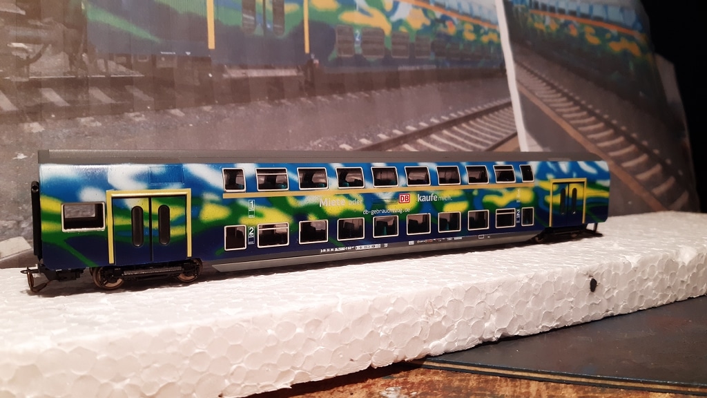 Doppelstockwagen 1./2. Klasse Miete mich - Kaufe mich DB Gebrauchtzug Touristikdesign Basis Tillig TT