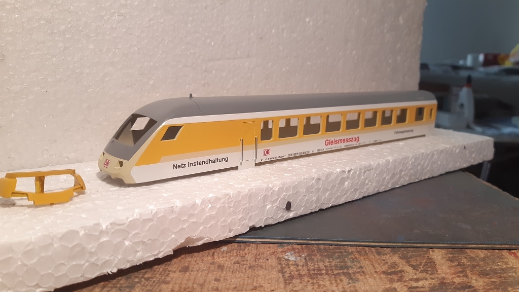 Steuerwagen Gleismesszug Netz Instandhaltung Fahrwegmessung zum RAILab1 Basis Fleischmann