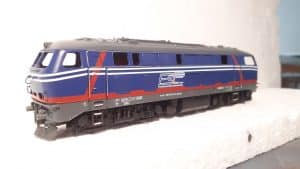 VR 218 343 der ESL Eisenbahnunternehmen auf Basis Fleischmann H0