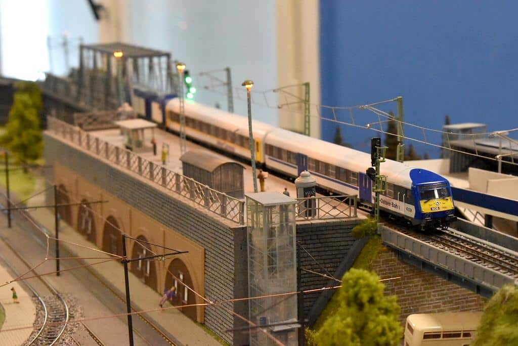 NOB Nord-Ostsee-Bahn Steuerwagen auf der Vereinsanlage in H0