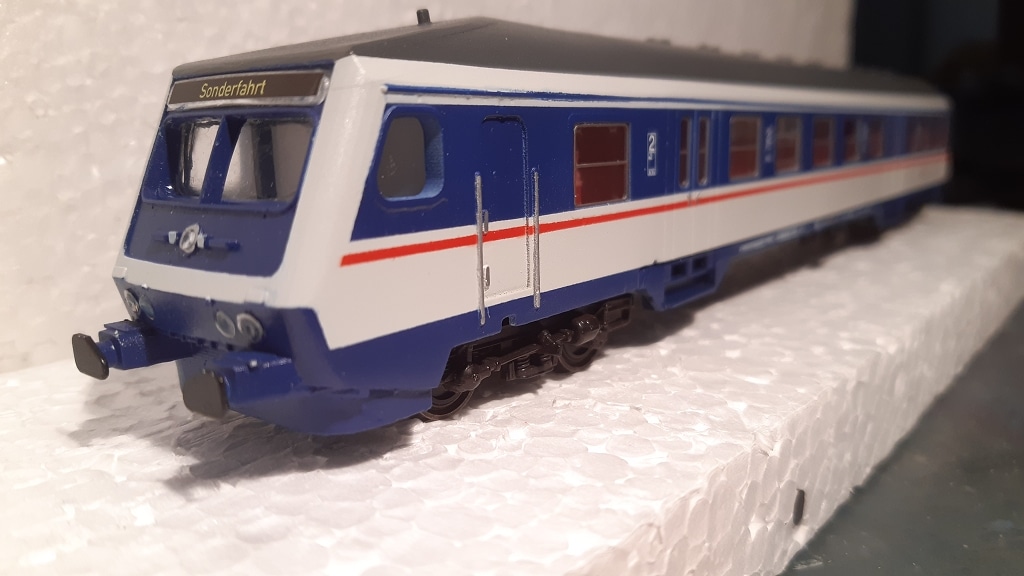 Steuerwagen Wittenberger Kopf im 3D Druck mit Roco ex Silberling Basis H0 Längenmaßstab 1:100